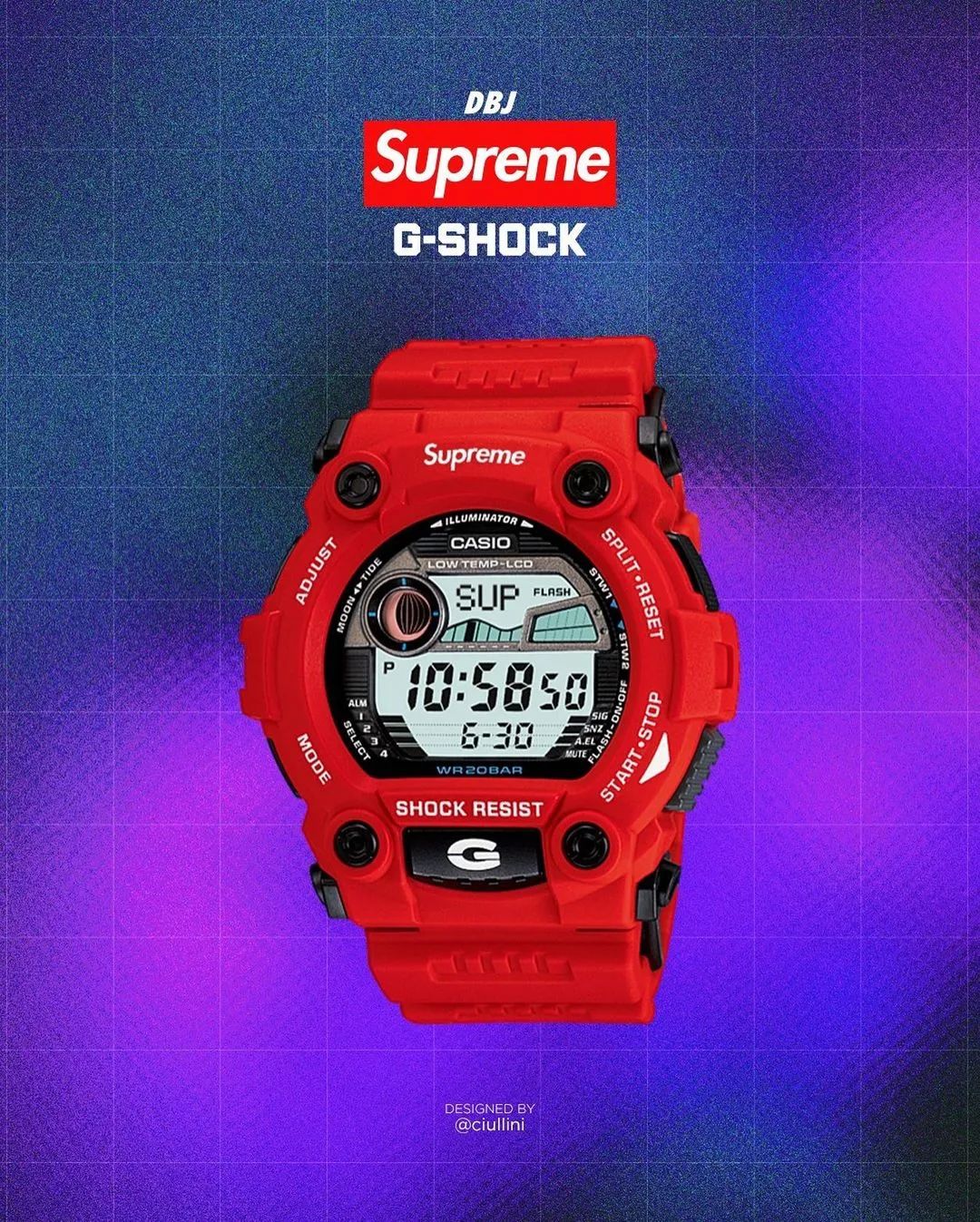Supreme x 卡西欧G-Shock x 北面三方联名手表曝光，本周开售！ - Supreme情报网
