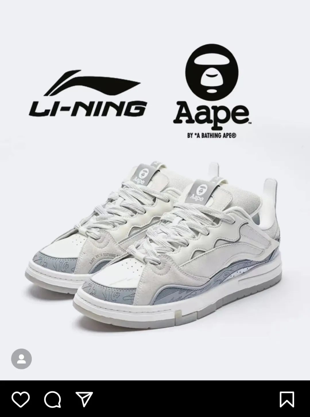 速冲！李宁 x AAPE联名「面包鞋」中国限量首发，10周年限定！