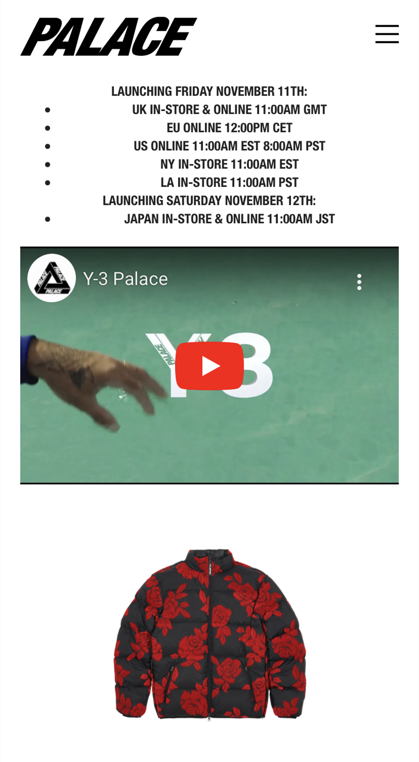 中国App突袭上架！Palace x 阿迪Y-3联名集体上架，附抢购指南！