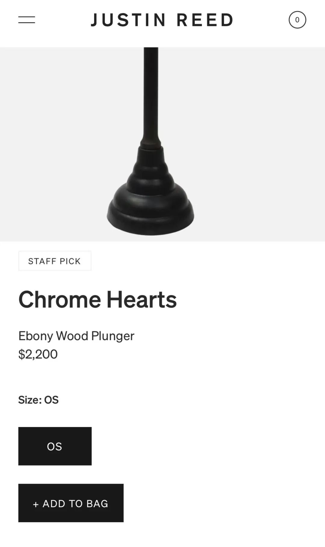 1.5w一根！克罗心Chrome Hearts「马桶搋子」上架，你冲吗？