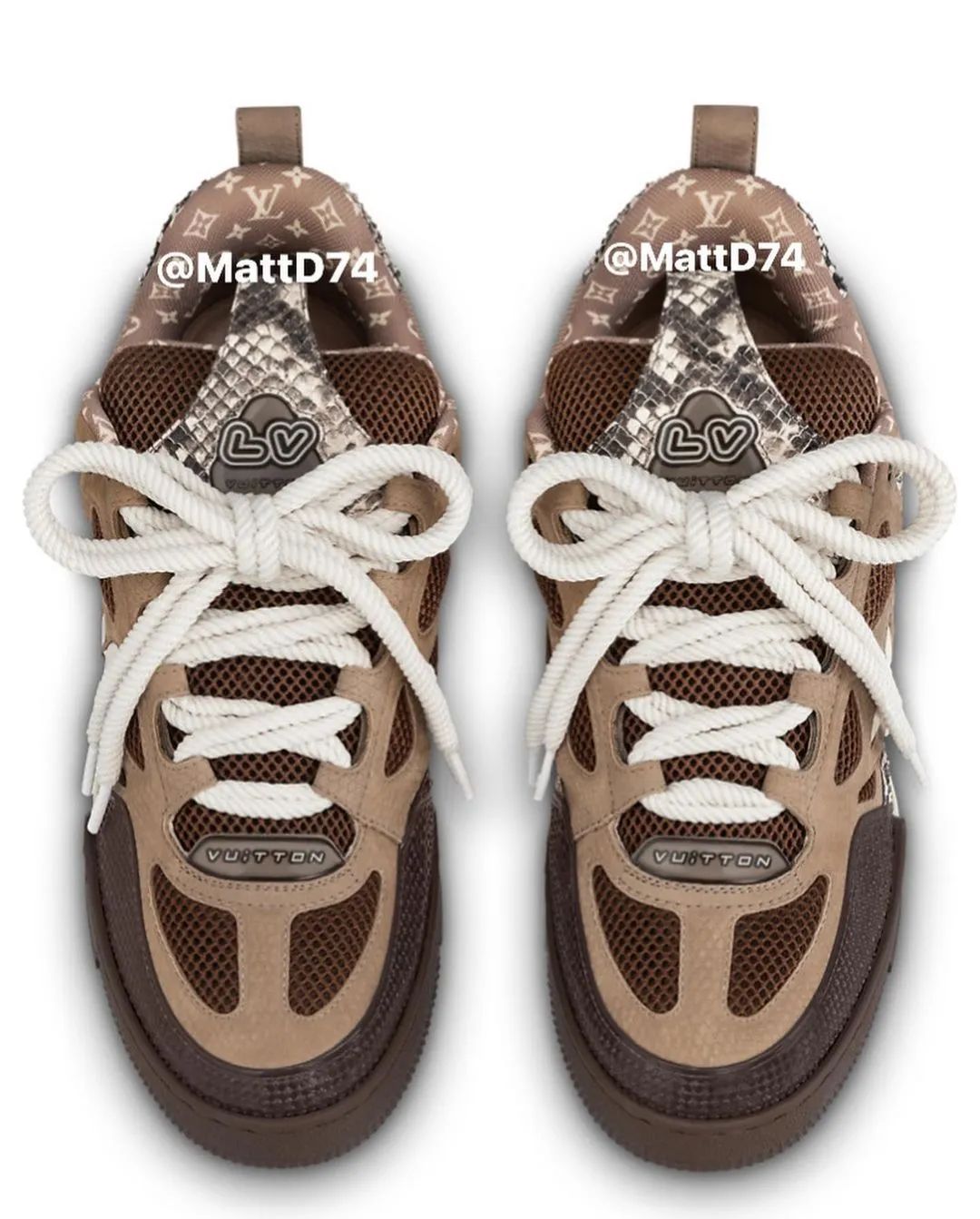 LV路易威登「蛇纹」滑手鞋Sktaer新配色曝光，确认开启发售！