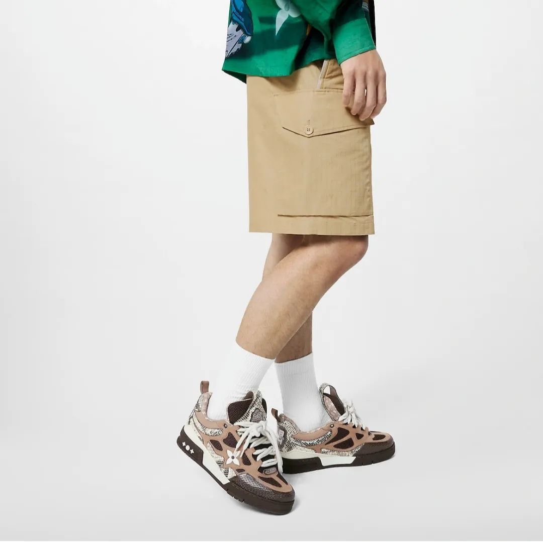 LV路易威登「蛇纹」滑手鞋Sktaer新配色曝光，确认开启发售！