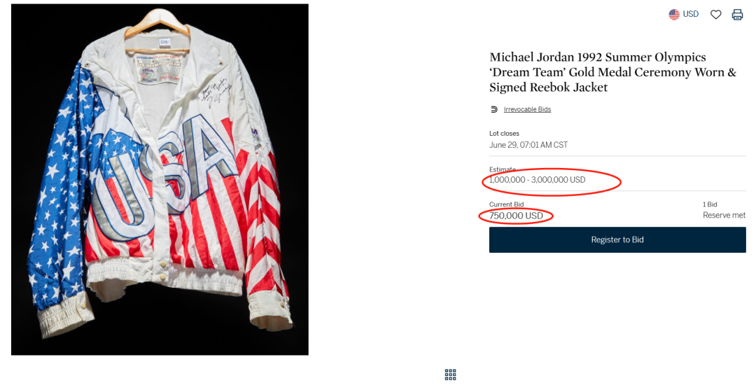 冲？乔丹31年前的「原味儿」夹克被拍卖了，起价528w人民币！
