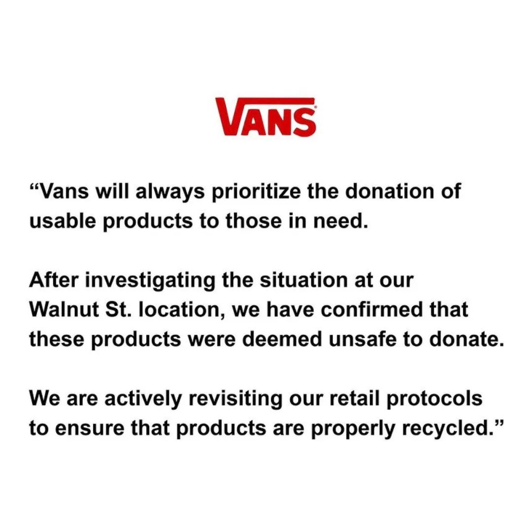 抖音博主曝光Vans！割烂、扔垃圾桶，卖不掉就毁掉...