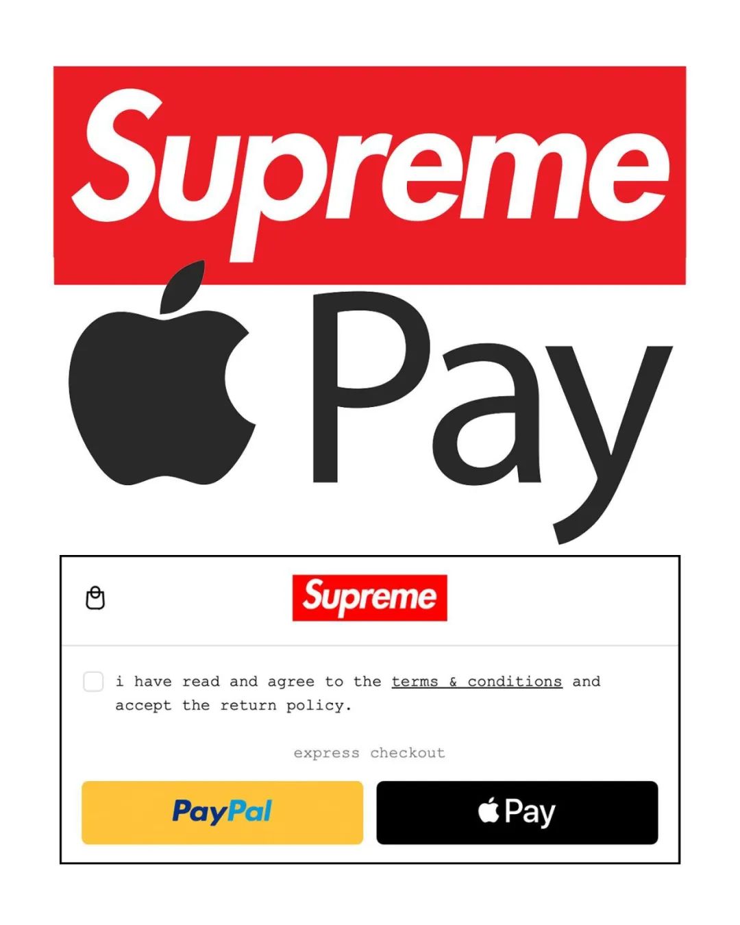 好消息！Supreme官网重新支持「Apple Pay」苹果支付了~