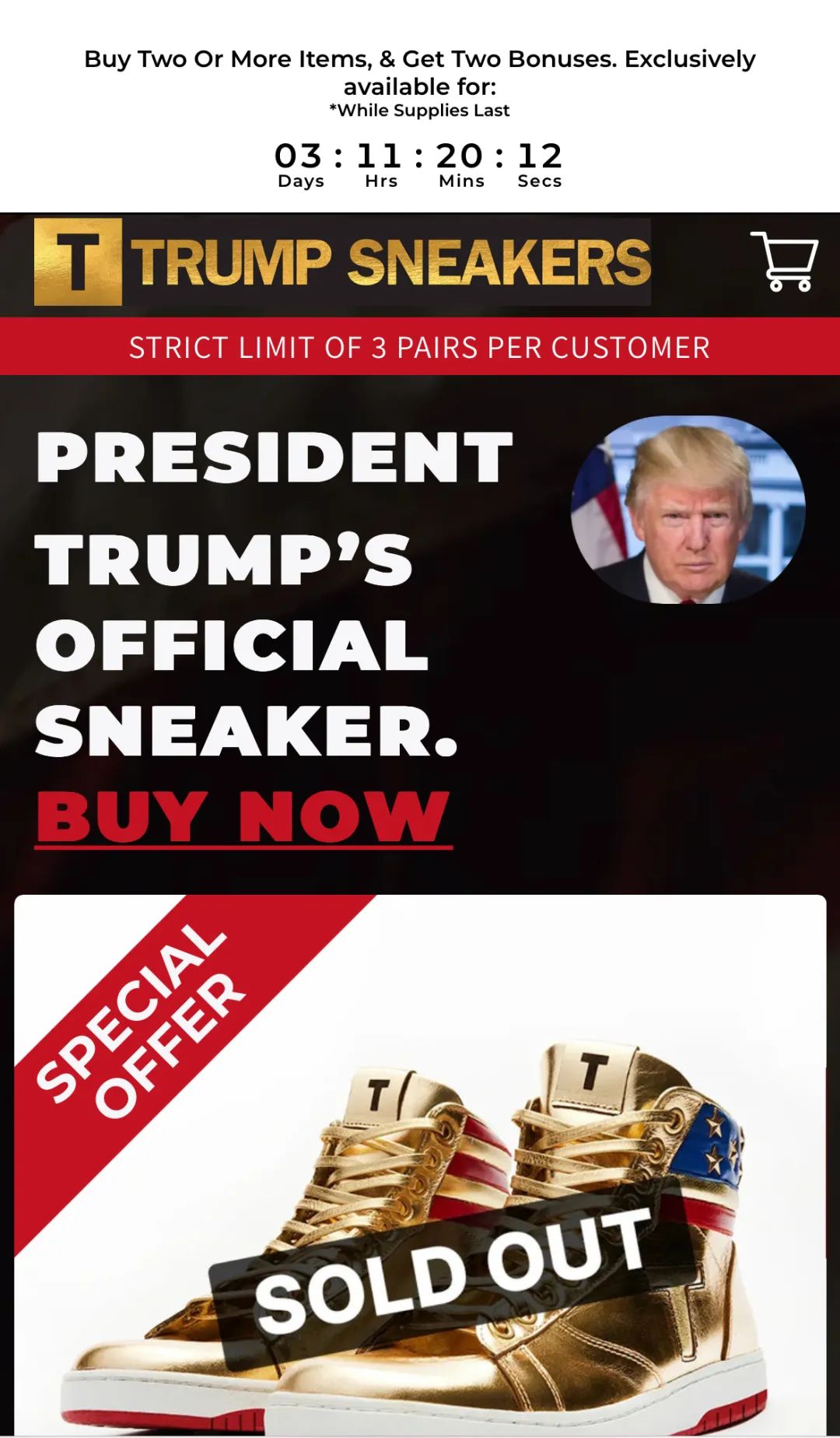 「特朗普」同志直播卖鞋！限量1000双，还被抢光了....？？