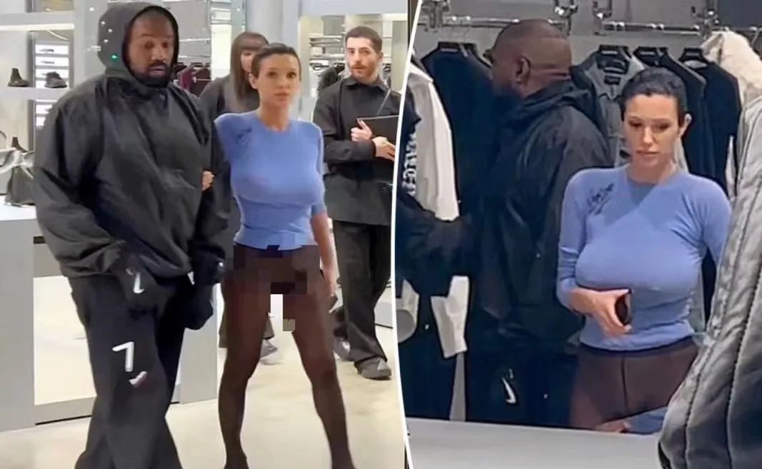 Kanye老婆下身真空上街，犯法了！「穿衣自由」地球第1人啊...