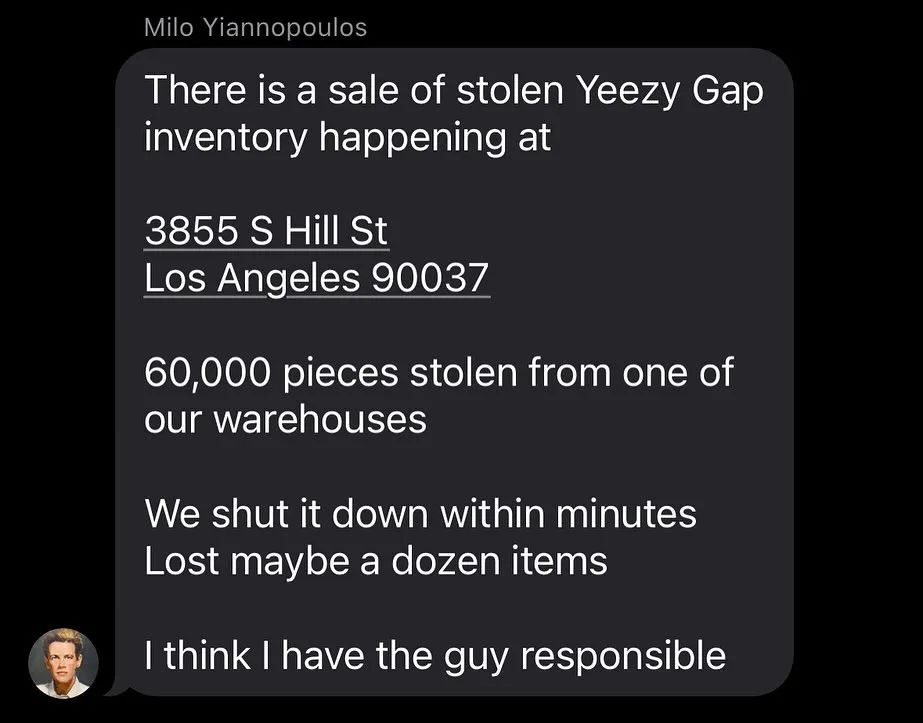 突发：「Yeezy仓库」被盗，6w件「YZY x GAP」被查封了...