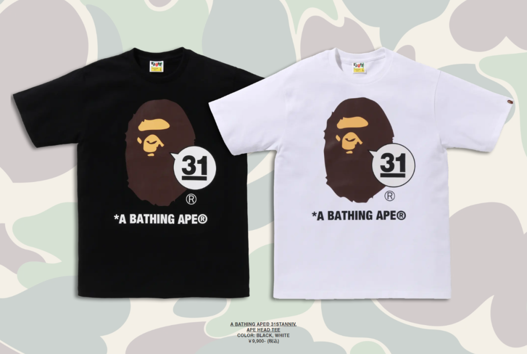 「Bape31周年」限定T恤曝光，发售日确认，附入手情报！