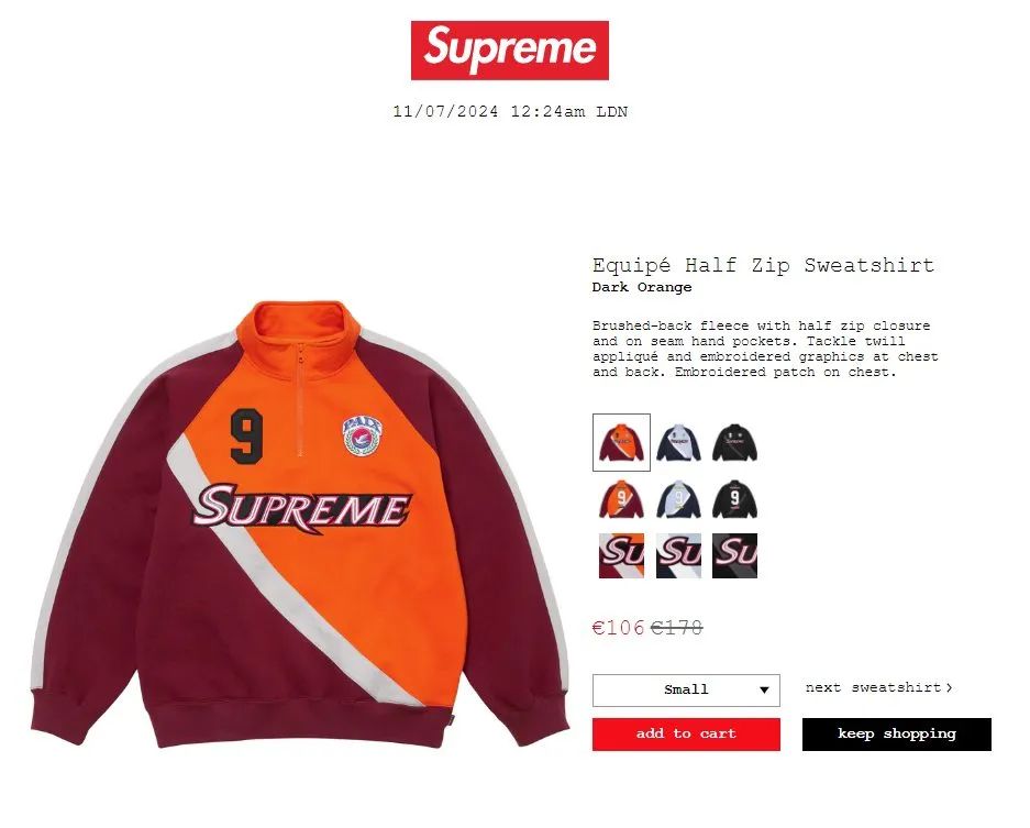 手慢无：「Supreme」官网打6折了！附时间表！附清单..