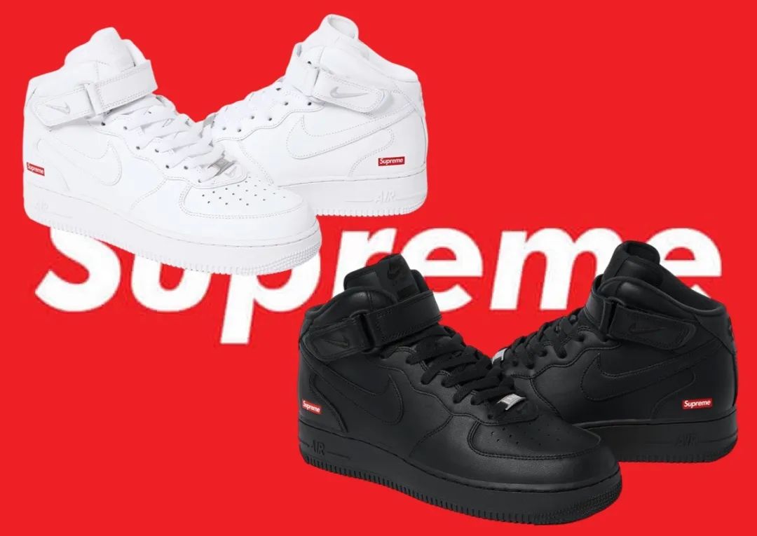 啊？「Supreme x 耐克AF1」联名中帮Mid版实锤，确认发售！