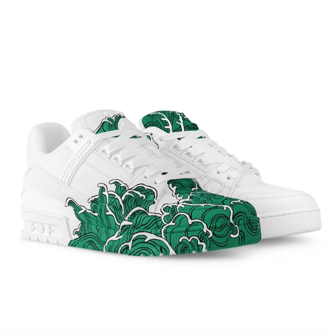 原价起飞！「LV Trainer」4双浮世绘/涂鸦联名曝光，确认发售！