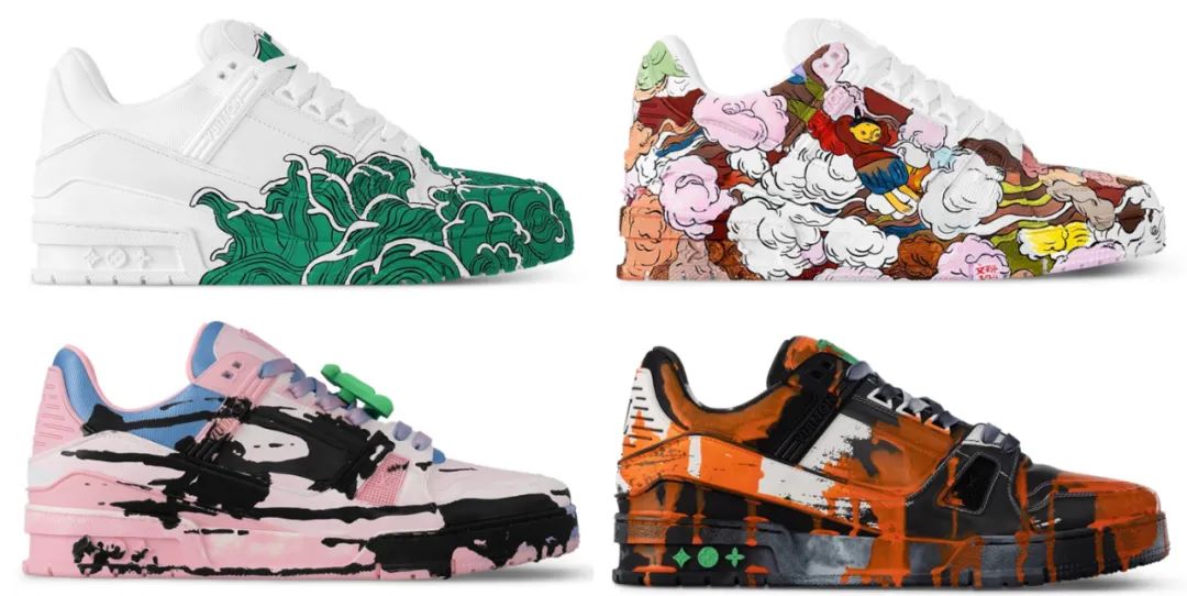 原价起飞！「LV Trainer」4双浮世绘/涂鸦联名曝光，确认发售！