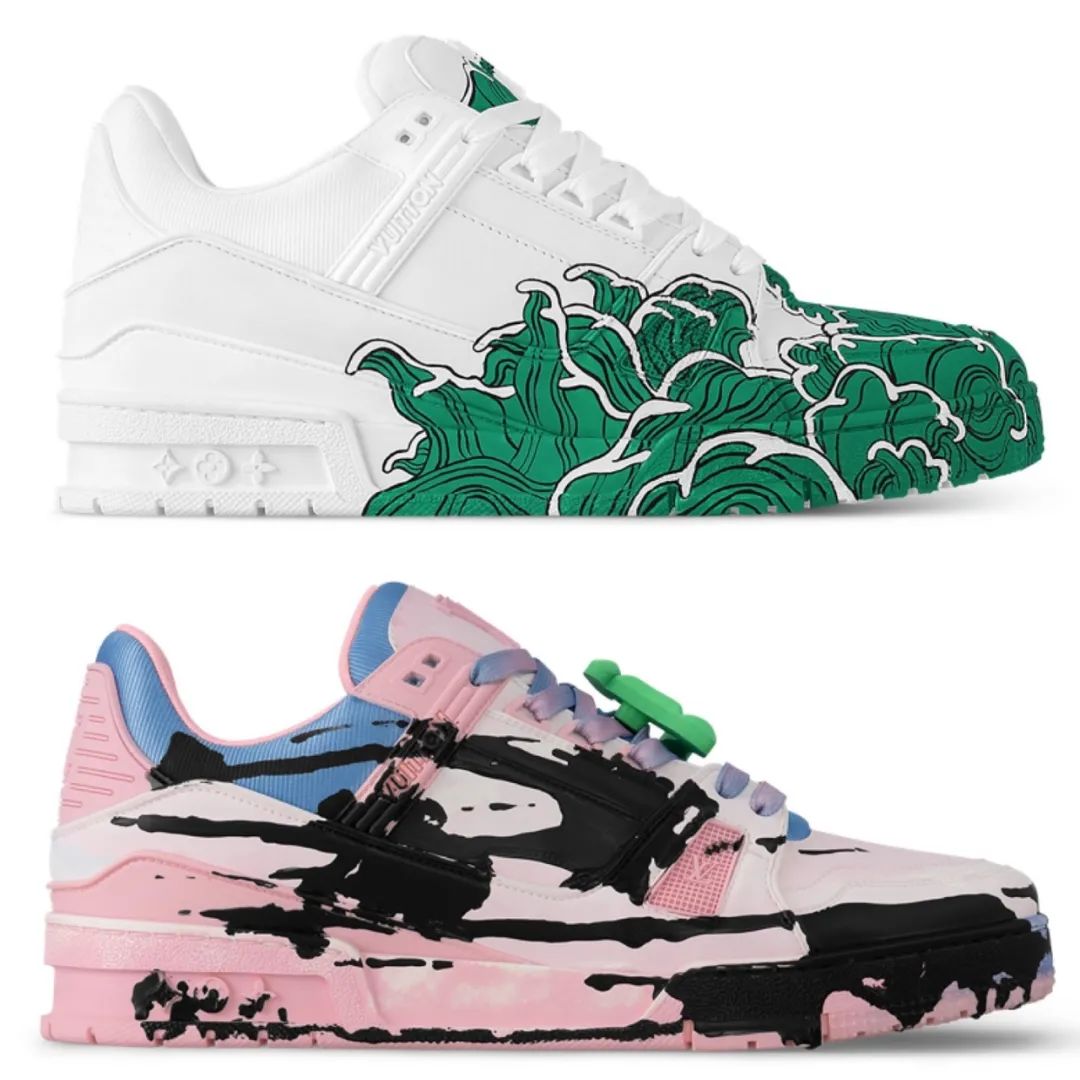 原价起飞！「LV Trainer」4双浮世绘/涂鸦联名曝光，确认发售！