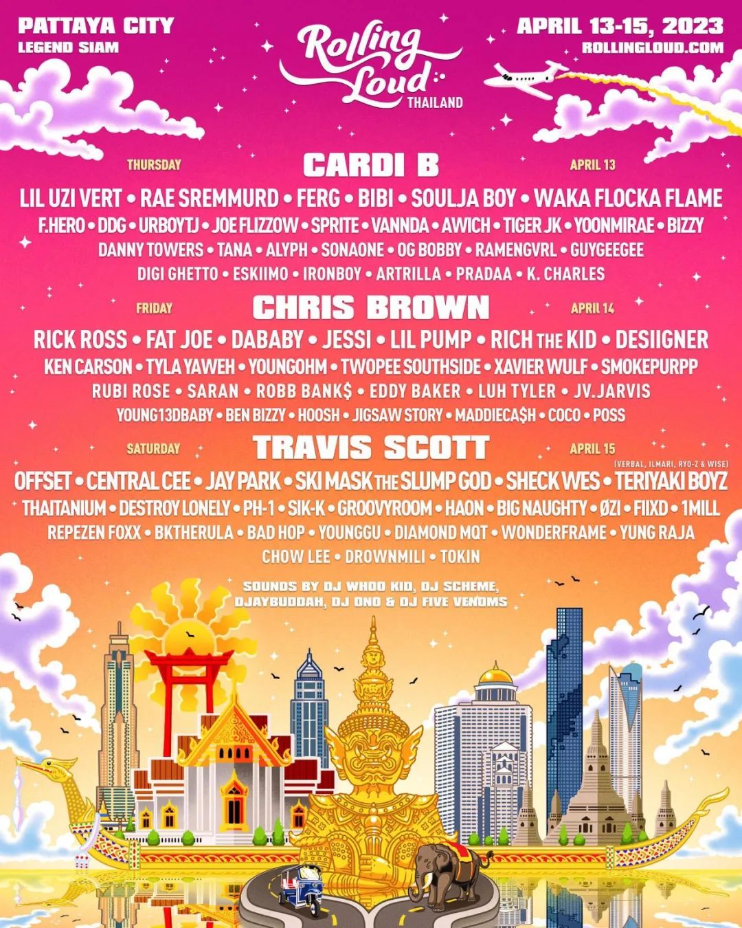 A$AP Rocky官宣！「Rolling Loud」音乐节2024年泰国站，确认！