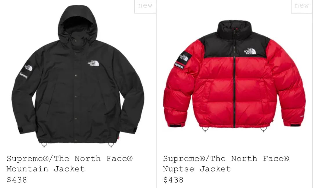 滞销了...「Supreme × 北面TNF」三方联名美国官网都摆卖了...