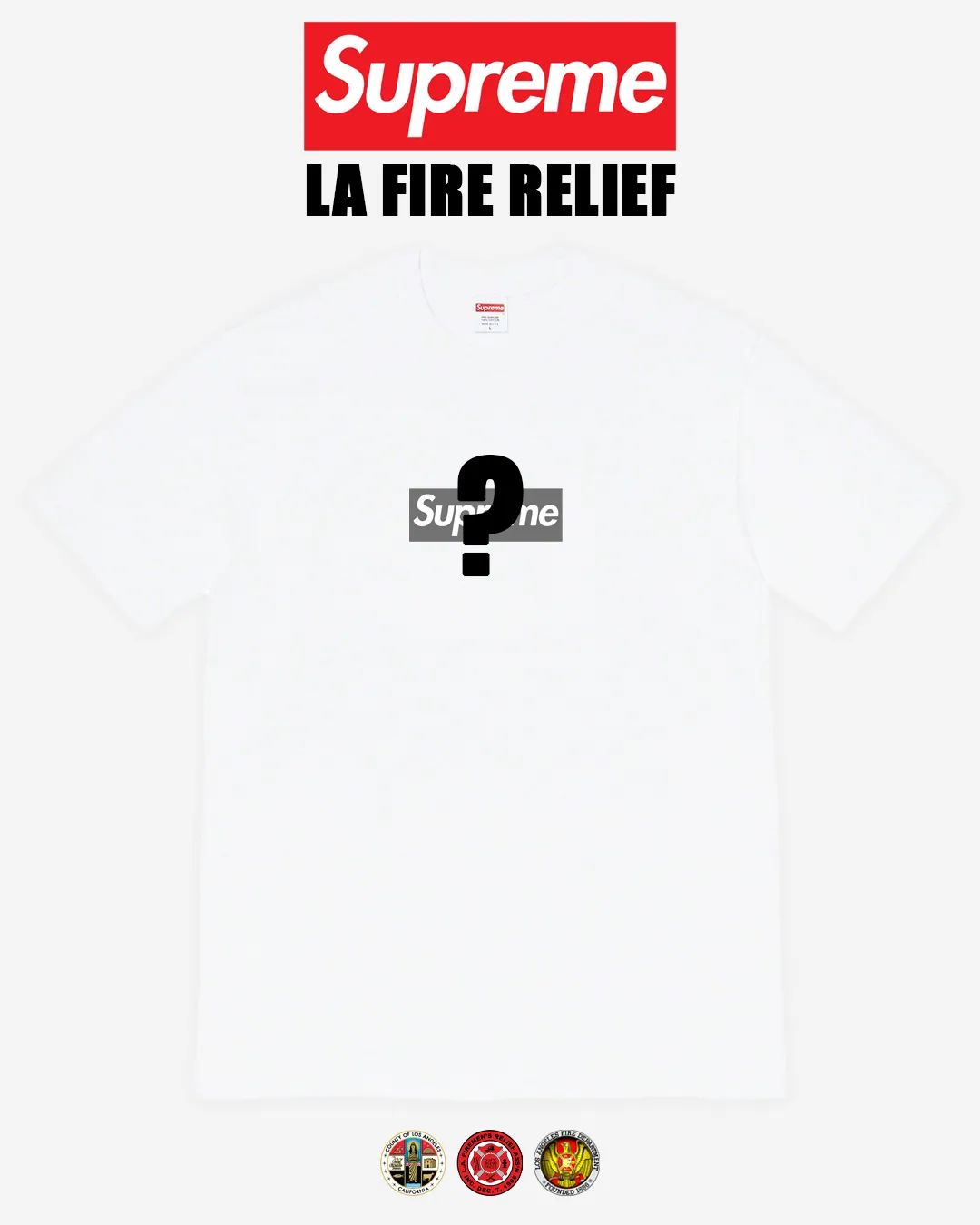 突袭预警：Supreme洛杉矶火灾「Box Logo」慈善限定T恤，确认发售.